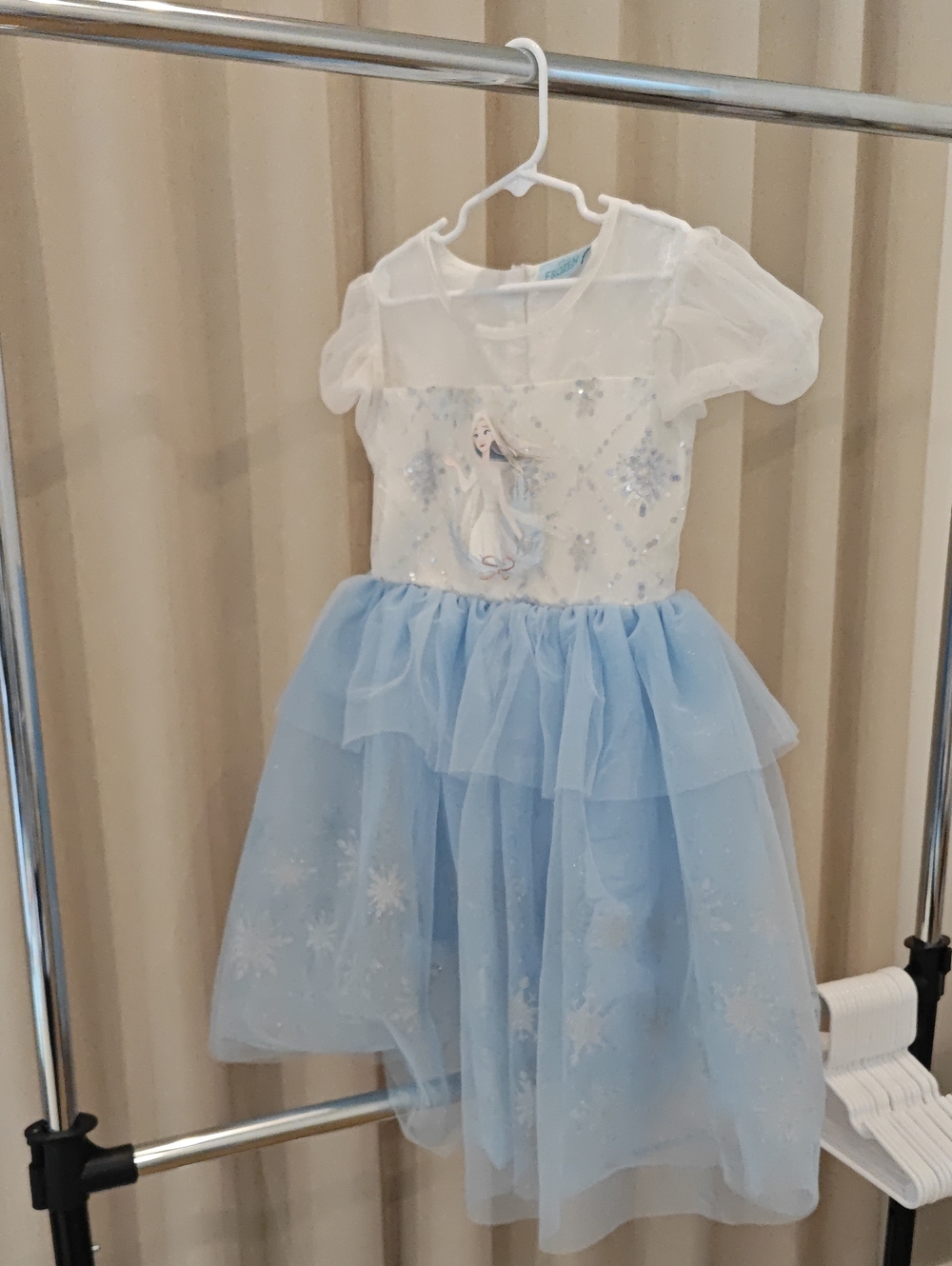 Disney Light Blue and White Elsa-Inspired Tulle Princess Dress